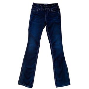 Silver Jeans Co. Suki Mid-Rise slim Bootcut size 27 Dark Wash Jeans For Women